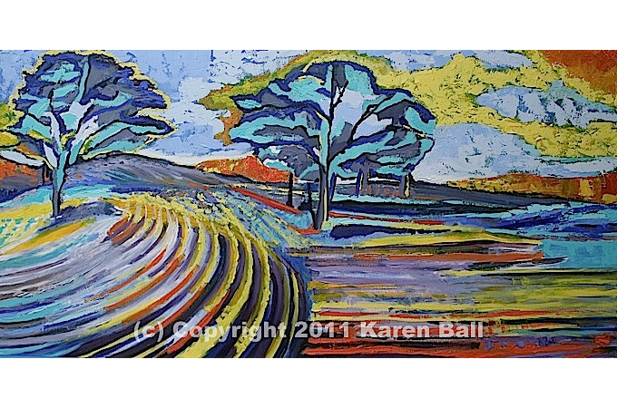 Abstract Plough Lines - Karen Ball - http://karenballpaintings.com